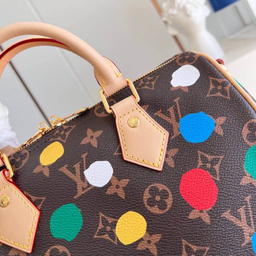LV x YK Speedy Bandouliere 25 with 3D Painted Dots Print M46433 - Image 8