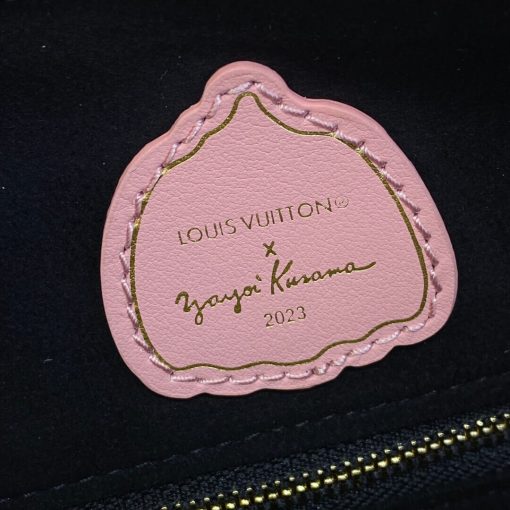 LV x YK Speedy Bandouliere 25 with Flower Marquetry M46415 Black - Image 11