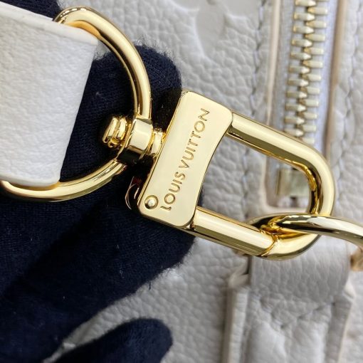LV x YK Speedy Bandouliere 25 with Flower Marquetry M46415 White - Image 7